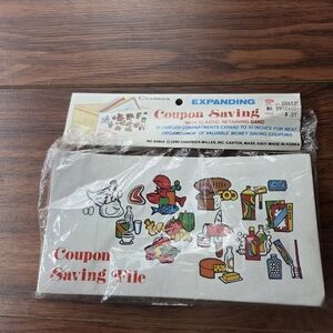 Vintage 1980's Coupon Saver with vintage coupons Accordian Style In Original Pac